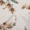Bavlněná látka/plátno Sandra SA-624 Hnědé orchideje na bílém - šířka 160 cm - detail 4 - Biante.cz