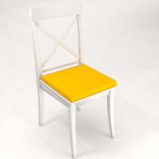 Čtvercový podsedák Rongo RG-029 Sytě žlutý - 38x38x3 cm - detail 1 - Biante.cz