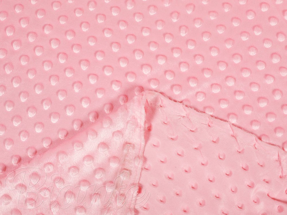 Dětská látka Minky 3D puntíky MKP-011 Světle růžová - šířka 150 cm - detail 3 - Biante.cz Dětská látka Minky 3D puntíky MKP-011 Světle růžová - šířka 150 cm - detail 3 - Biante.cz