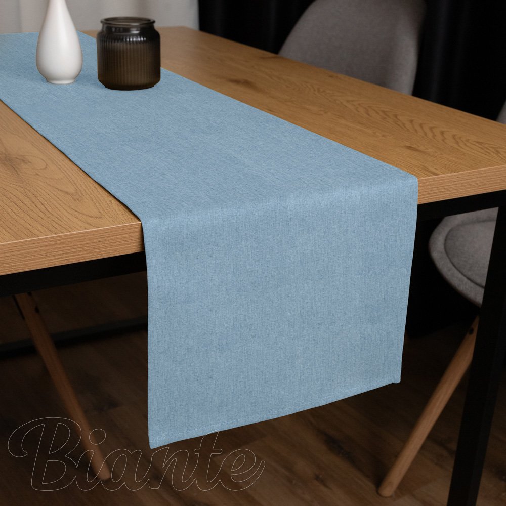 Dekoračný behúň na stôl BKW-210 Svetlo modré žíhanie - Biante.sk