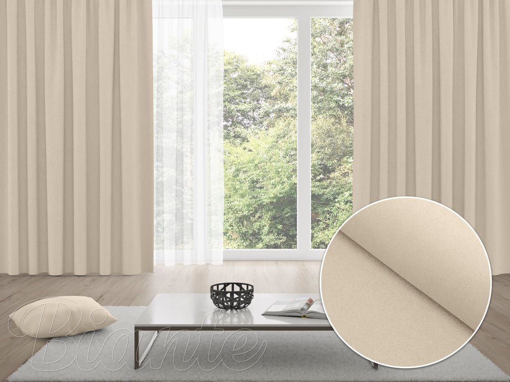 Zatemňovací závěs Blackout BKU-121 Latte - šířka 140 cm - Biante.cz