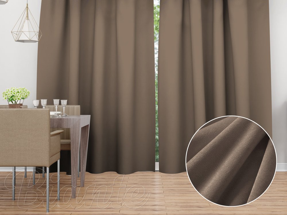 Sametový závěs Velvet Premium SVP-005 Světle hnědý - šířka 270 cm - Biante.cz Sametový závěs Velvet Premium SVP-005 Světle hnědý - šířka 270 cm - Biante.cz