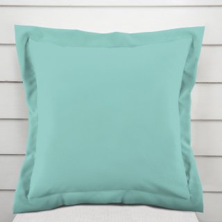 Bavlněný povlak na polštář s lemem Moni MO-062 Světle tyrkysový - Biante.cz Bavlněný povlak na polštář s lemem Moni MO-062 Světle tyrkysový - Biante.cz