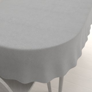 Oválny obrus/imitácia brúsenej kože Alcantara ALC-020 Svetlý béžovosivý - Biante.sk