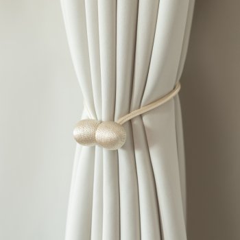 Dekorační magnetická spona na závěsy (pár 2 ks) SZ-002 Šampaň - detail 1 - Biante.cz