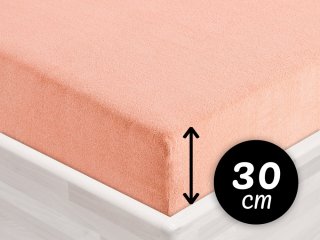 Froté napínacie prestieradlo na vysoký matrac FR-005 Svetlo broskyňová - Biante.sk Froté napínacie prestieradlo na vysoký matrac FR-005 Svetlo broskyňová - Biante.sk