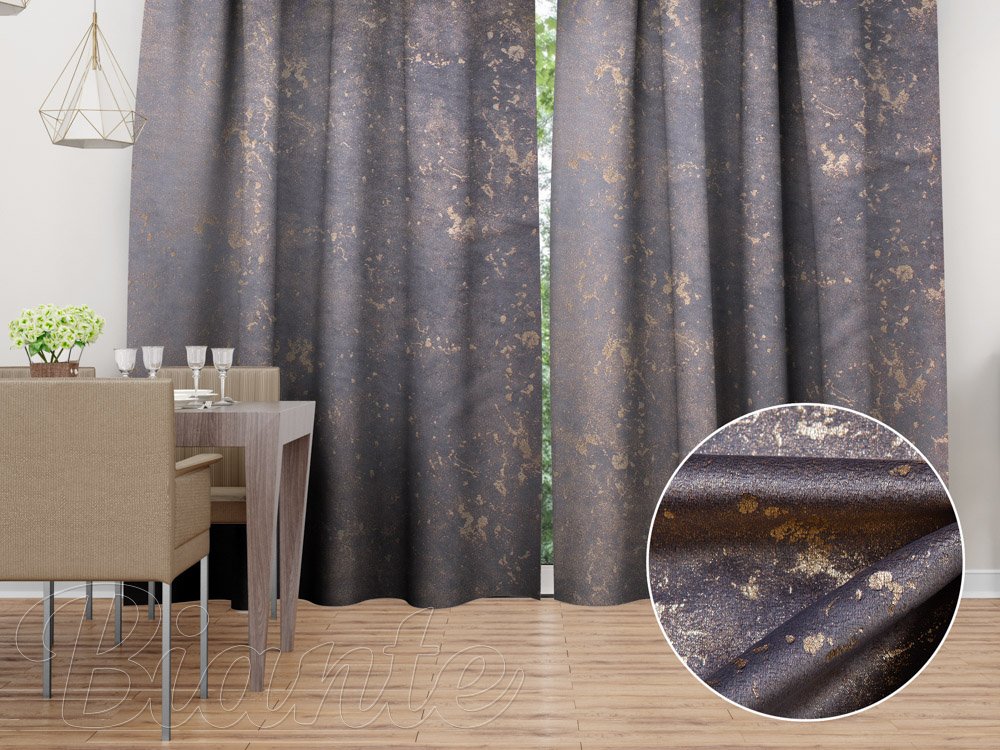 Sametový závěs Isabela IBL-004 Gold Design tmavě šedý - šířka 270 cm - Biante.cz Sametový závěs Isabela IBL-004 Gold Design tmavě šedý - šířka 270 cm - Biante.cz