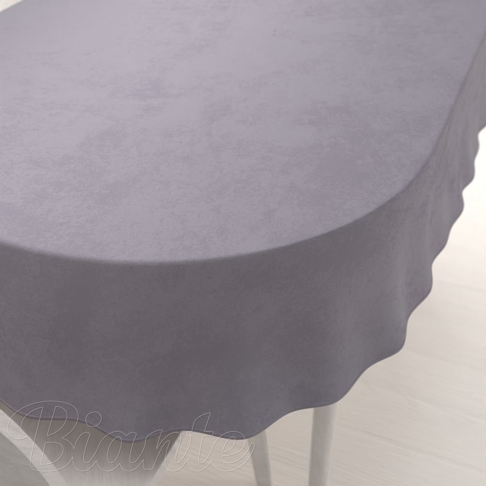 Velký sametový oválný ubrus Velvet Premium SVP-013 Šedý - Biante.cz