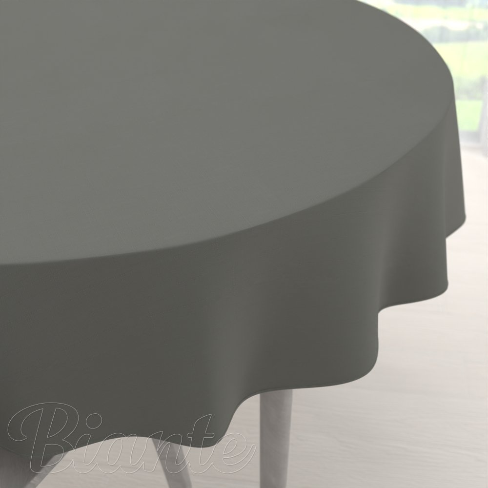 Teflónový okrúhly obrus - Paris TF-124 Tmavo sivý - Biante.sk