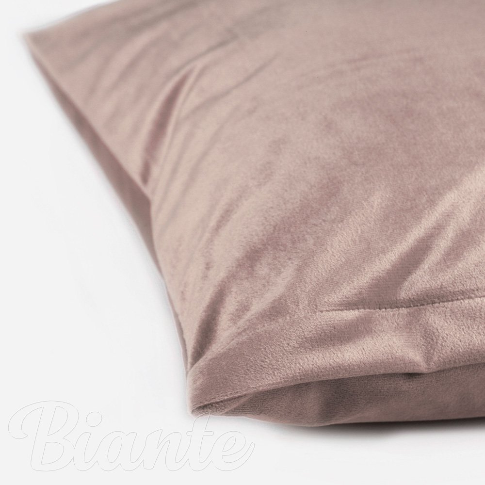 Sametový povlak na polštář Velvet Premium SVP-043 Pudrově růžový - detail 2 - Biante.cz