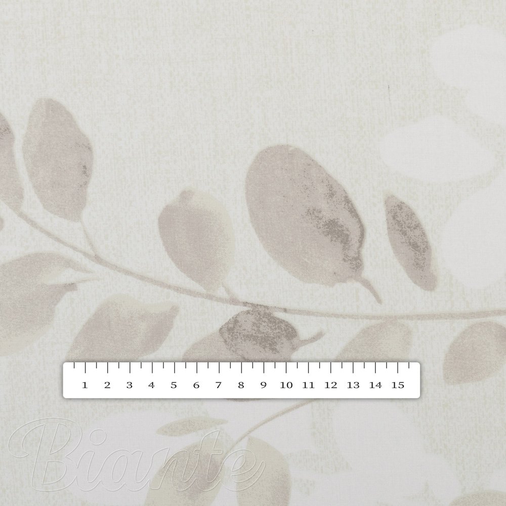 Bavlněná látka/plátno Sandra SA-681 Eukalyptové listy na světlém pastelově zeleném - šířka 145 cm - detail 3 - Biante.cz