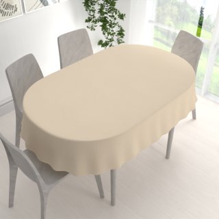 Dekorační oválný ubrus BKS-407 Krémově béžový - detail 1 - Biante.cz Dekorační oválný ubrus BKS-407 Krémově béžový - detail 1 - Biante.cz