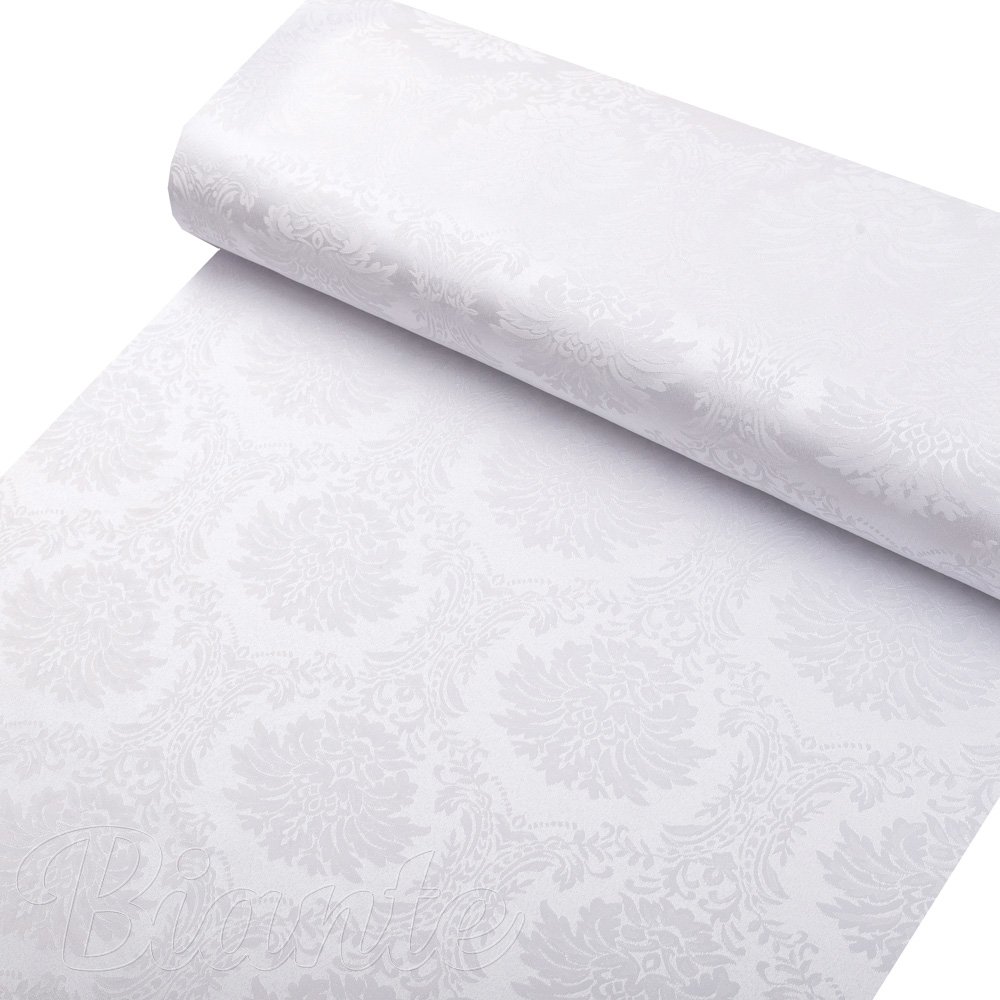 Dekorační látka Monako PM-122 Zámecký vzor bílý - šířka 320 cm - detail 4 - Biante.cz