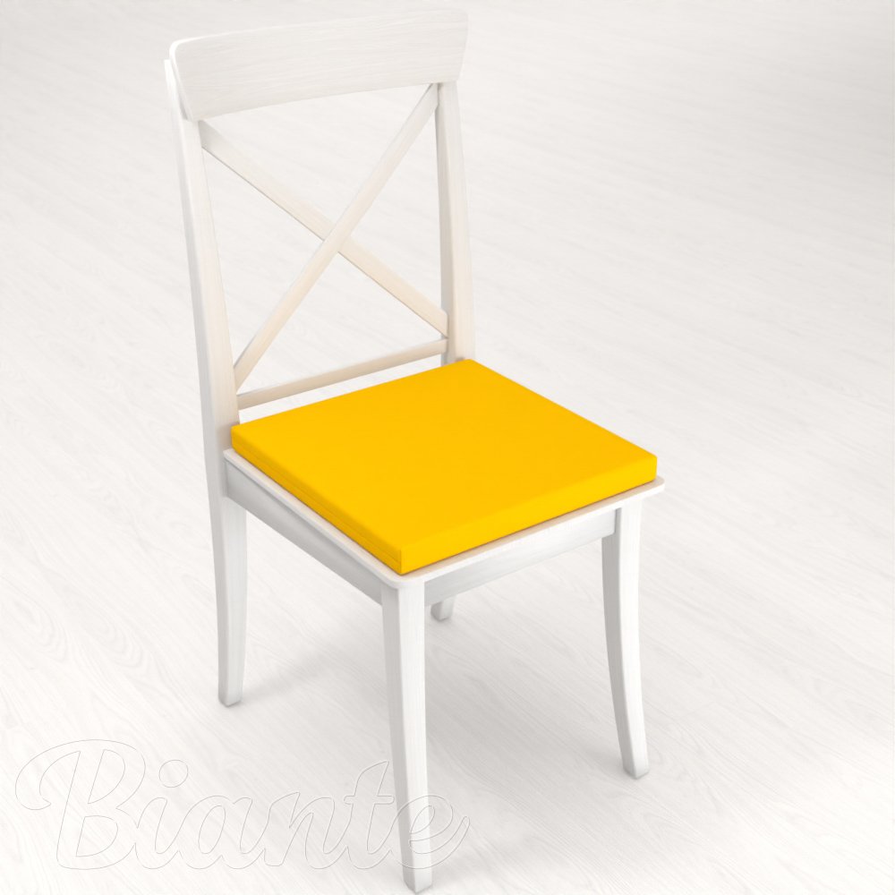 Čtvercový podsedák Rongo RG-029 Sytě žlutý - 38x38x3 cm - detail 1 - Biante.cz