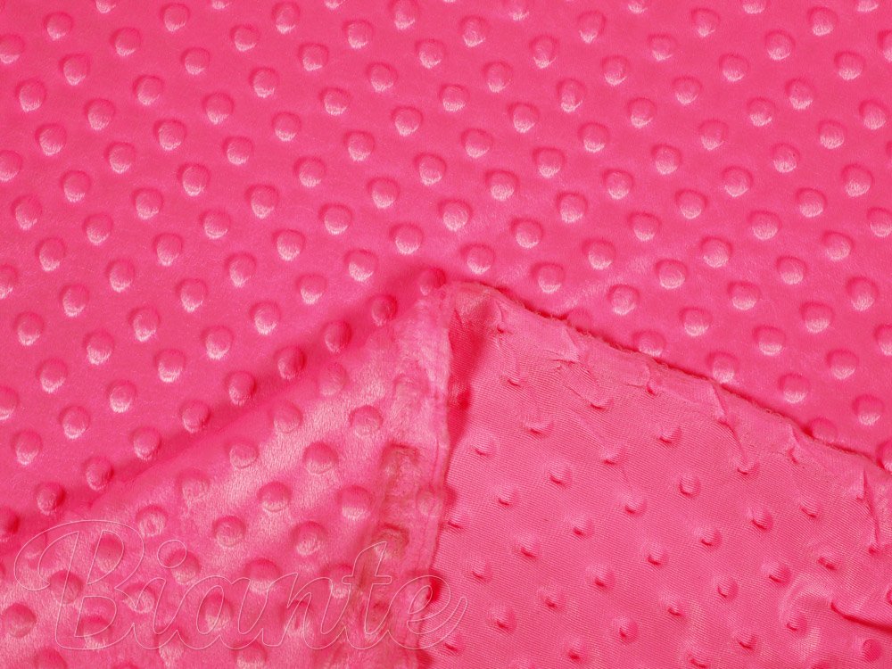 Dětská látka Minky 3D puntíky MKP-009 Fuchsiová - šířka 150 cm - detail 3 - Biante.cz Dětská látka Minky 3D puntíky MKP-009 Fuchsiová - šířka 150 cm - detail 3 - Biante.cz