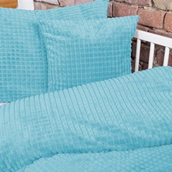 Dětské povlečení do postýlky Minky kostky MKK-006 Světle modré - detail 1 - Biante.cz