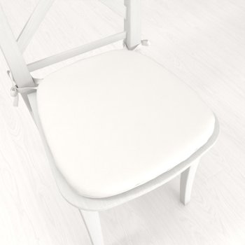Oblý podsedák Rongo RG-032 Krémově bílý - 39x37x3 cm - Biante.cz