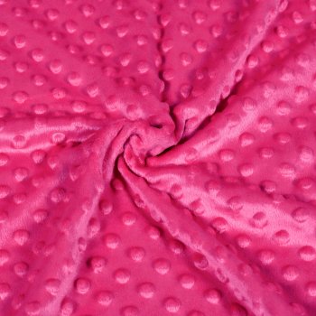 Dětská látka Minky 3D puntíky MKP-018 Purpurová - šířka 150 cm