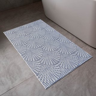 Koupelnová pěnová rohož / předložka PRO-082 Modré mozaikové kruhy - metráž šířka 65 cm - detail 1 - Biante.cz Koupelnová pěnová rohož / předložka PRO-082 Modré mozaikové kruhy - metráž šířka 65 cm - detail 1 - Biante.cz