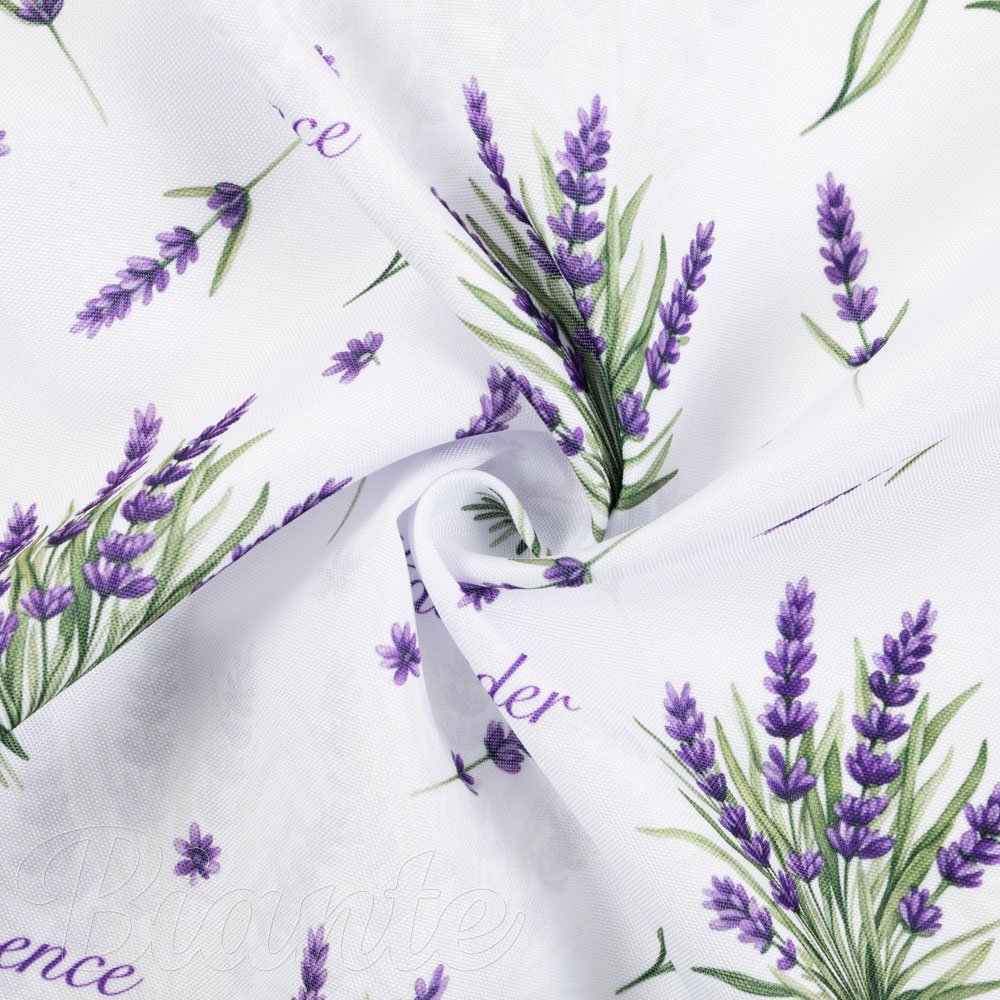 Dekoračná látka Rongo RGP-508 Vetvičky levandúľ Provence na bielom - šírka 155 cm - detail 3 - Biante.sk