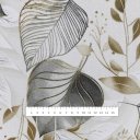 Dekorační látka Leona LN-173 Šedé listy na režném - šířka 140 cm a 280 cm - detail 5 - Biante.cz