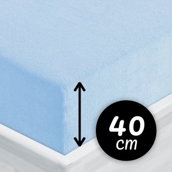 Froté napínací prostěradlo na extra vysokou matraci FR-014 Nebesky modré - Biante.cz Froté napínací prostěradlo na extra vysokou matraci FR-014 Nebesky modré - Biante.cz
