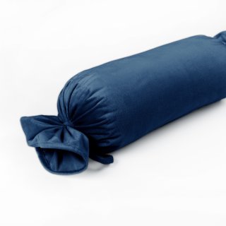 Sametový polštář válec bonbon Velvet Premium SVP-036 Námořnická modrá - Biante.cz