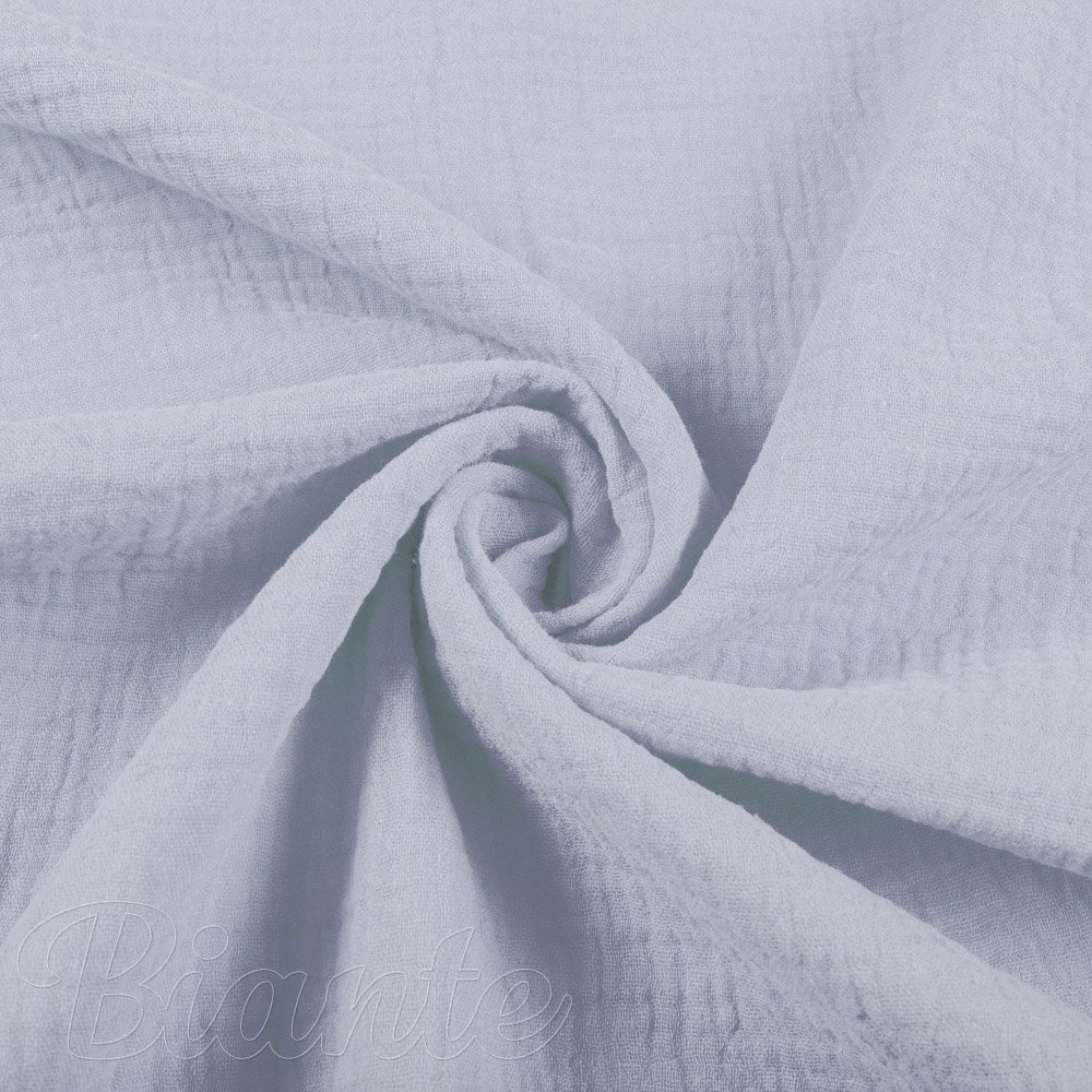 Mušelín dvojitá gázovina MSN-027 Světle modrošedá - metráž šířka 140 cm - Biante.cz