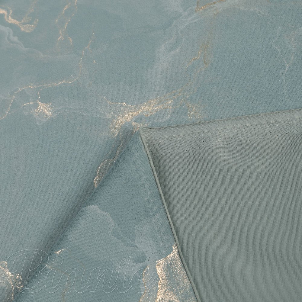Sametová látka Isabela IBL-020 Zlatý/kouřový mramor na světle modrošedém - šířka 280 cm - detail 5 - Biante.cz