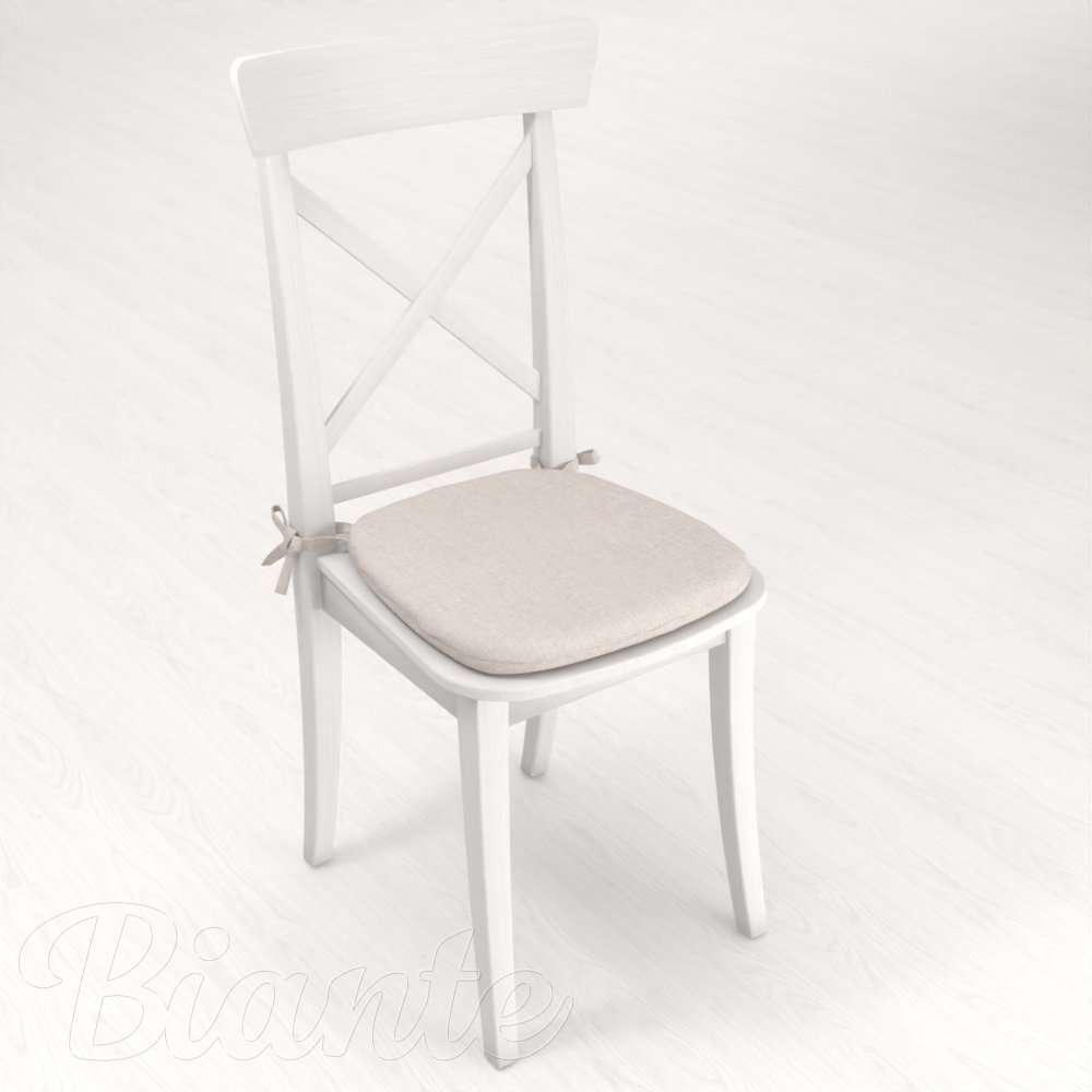Oblý podsedák BKW-205 Režný žíhaný - 39x37x3 cm - detail 2 - Biante.cz