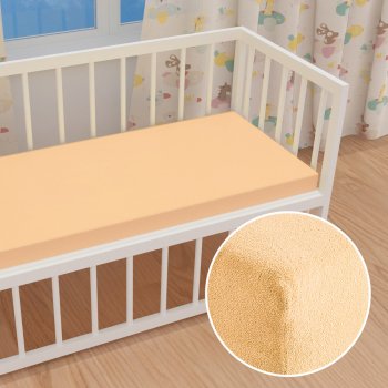 Detské froté napínacie prestieradlo do postieľky FR-004 Marhuľové - Biante.sk