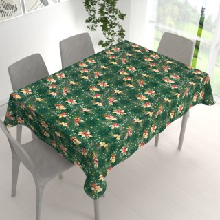 Bavlnený obdĺžnikový obrus Sandra SA-713 Vianočné cezmíny na zelenom - detail 1 - Biante.sk Bavlnený obdĺžnikový obrus Sandra SA-713 Vianočné cezmíny na zelenom - detail 1 - Biante.sk