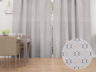 Dekorační závěs Leona LN-124 Geometrický vzor na režném - Biante.cz Dekorační závěs Leona LN-124 Geometrický vzor na režném - Biante.cz