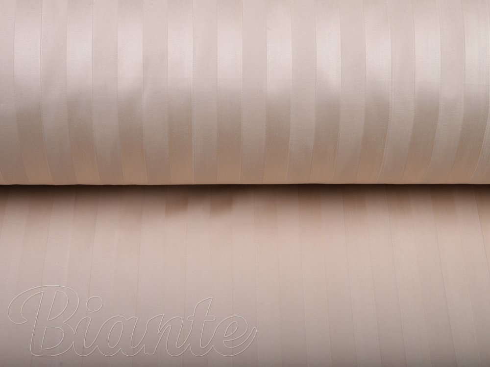 Damašek Atlas Gradl pudrově béžový - proužky 2 cm DM-017 - metráž šířka 150 cm - detail 1 - Biante.cz Damašek Atlas Gradl pudrově béžový - proužky 2 cm DM-017 - metráž šířka 150 cm - detail 1 - Biante.cz