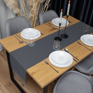 Dekoračný behúň na stôl Rongo RG-017 Tmavo sivý - detail 1 - Biante.sk