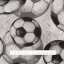 Detská bavlnená látka/plátno Sandra SA-776 Čierno-sivé futbalové lopty - šírka 160 cm - detail 3 - Biante.sk