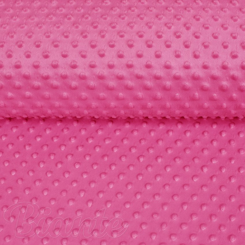 Dětská látka Minky 3D puntíky MKP-020 Růžovo fialová - šířka 150 cm - detail 4 - Biante.cz