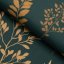 Bavlněná látka/plátno Sandra SA-742 Zlaté větvičky s lístky na tmavě zeleném - šířka 160 cm - Biante.cz