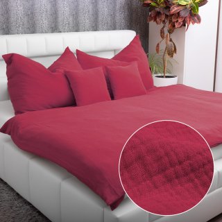 Mušelínové ložní povlečení Nature MSN-042 Malinově červené - Biante.cz Mušelínové ložní povlečení Nature MSN-042 Malinově červené - Biante.cz