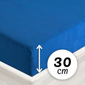 Froté napínací prostěradlo na vysokou matraci FR-016 Modré - Biante.cz Froté napínací prostěradlo na vysokou matraci FR-016 Modré - Biante.cz