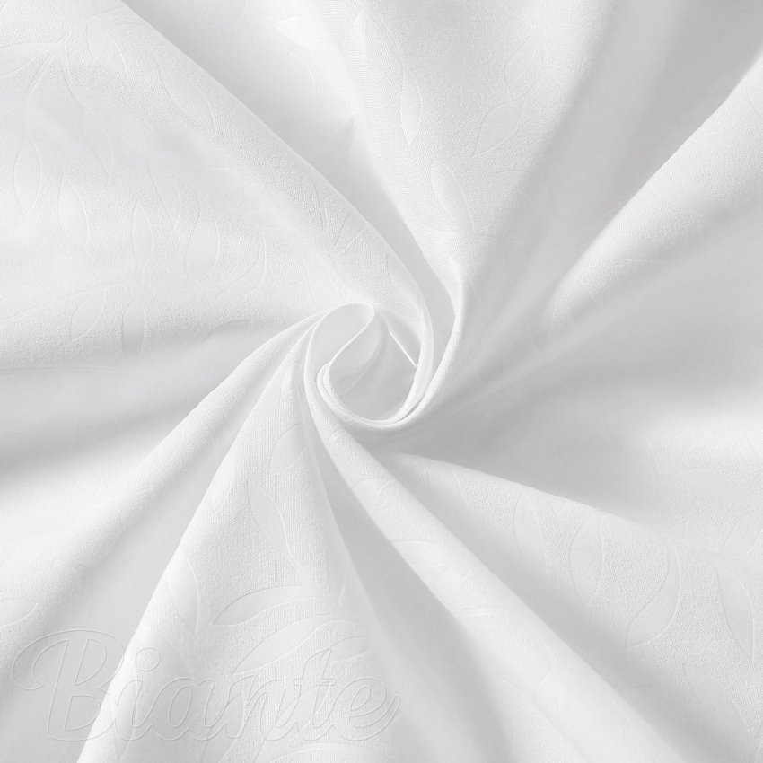 Dekorační látka Sofia SF-001 Bílé vyrážené větvičky s lístky - šířka 160 cm a 220 cm - detail 1 - Biante.cz