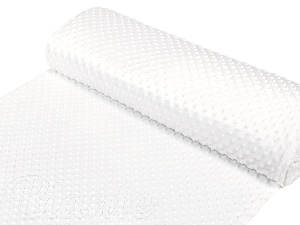 Dětská látka Minky 3D puntíky MKP-016 Krémově bílá - šířka 150 cm - detail 2 - Biante.cz Dětská látka Minky 3D puntíky MKP-016 Krémově bílá - šířka 150 cm - detail 2 - Biante.cz