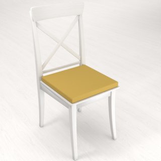 Čtvercový podsedák Rongo RG-098 Hořčicový - 38x38x3 cm - detail 1 - Biante.cz