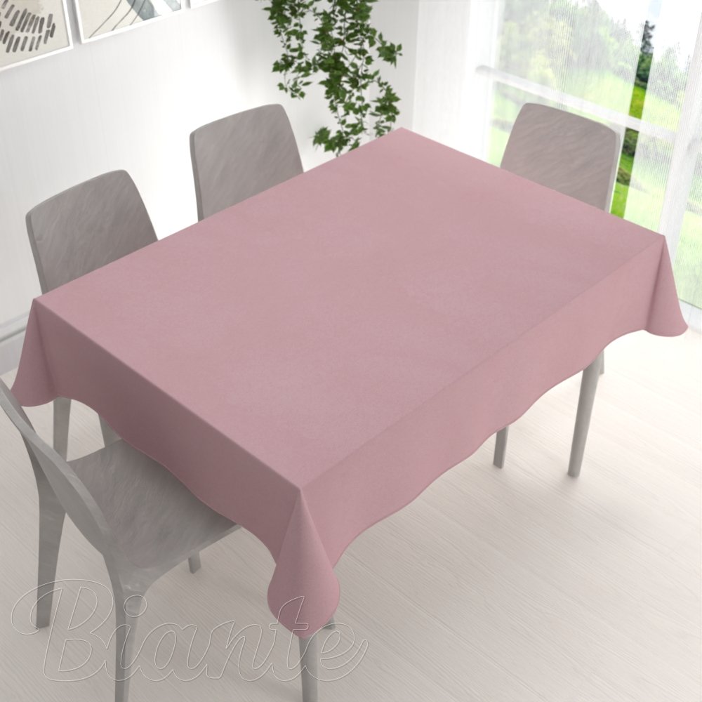 Velký dekorační obdélníkový ubrus BKS-413 Pudrově růžový - 2.JAKOST - detail 1 - Biante.cz