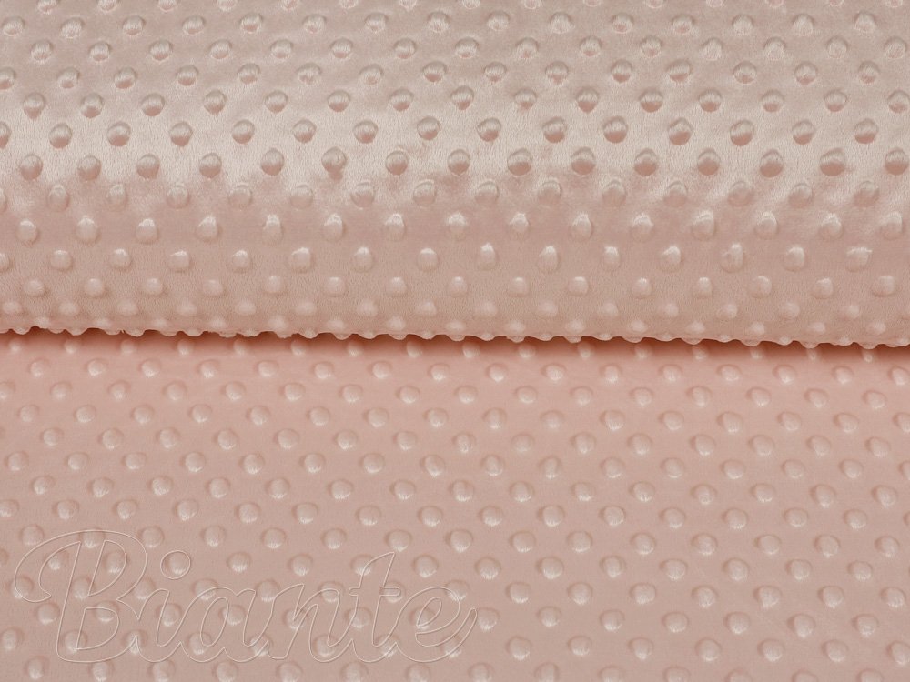 Dětská látka Minky 3D puntíky MKP-024 Tmavě béžová - šířka 150 cm - detail 4 - Biante.cz