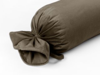Sametový polštář válec bonbon SV-031 Hnědá khaki - detail 1 - Biante.cz Sametový polštář válec bonbon SV-031 Hnědá khaki - detail 1 - Biante.cz