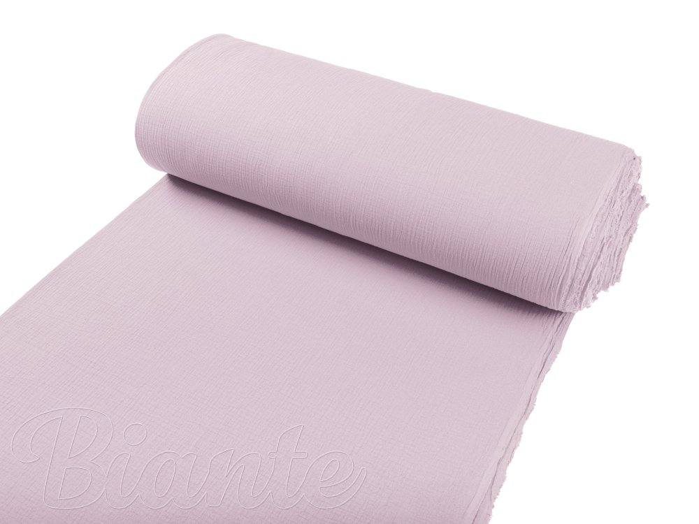 Mušelín dvojitá gázovina MSN-021 Bledě fialová - metráž šířka 140 cm - detail 2 - Biante.cz