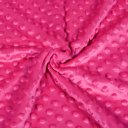 Dětská látka Minky 3D puntíky MKP-018 Purpurová - šířka 150 cm - detail 1 - Biante.cz