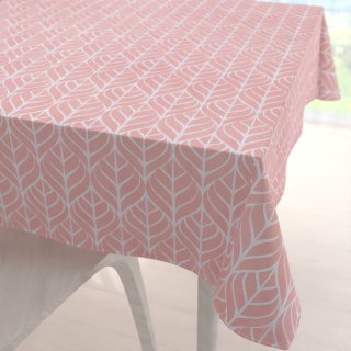 Bavlněný čtvercový ubrus Sandra SA-211 Listy na starorůžovém - Biante.cz