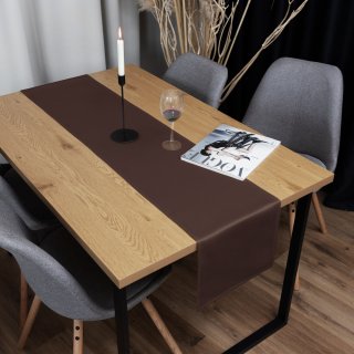 Saténový běhoun na stůl polyesterový Satén LUX-042 Čokoládově hnědý - detail 1 - Biante.cz Saténový běhoun na stůl polyesterový Satén LUX-042 Čokoládově hnědý - detail 1 - Biante.cz